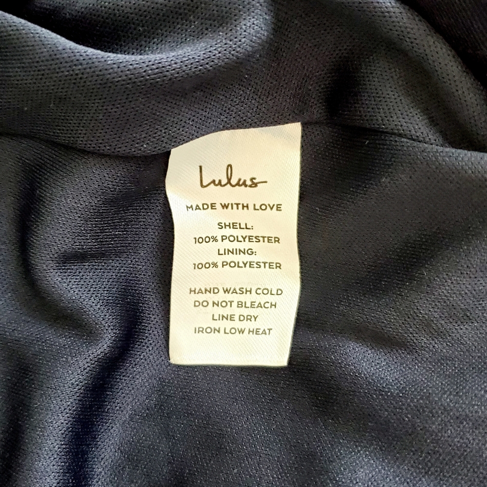Lulus Simply A Sensation Navy Blue Puff Sleeve Midi Dress - Picture 8 of 12